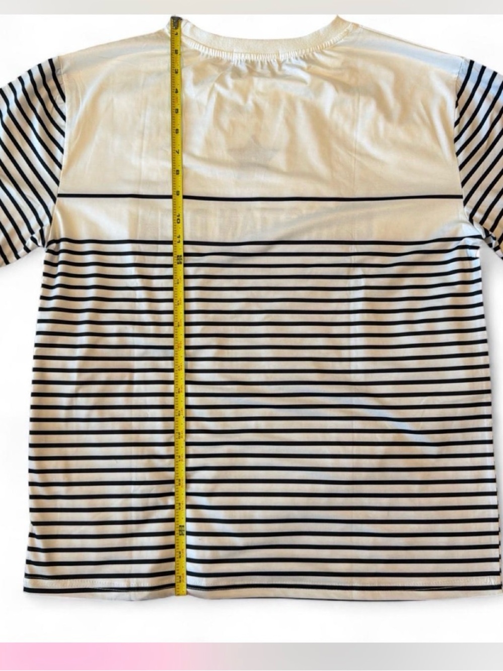 Dior White Tee with Black Star and Striped Logo - Picture 4 of 6